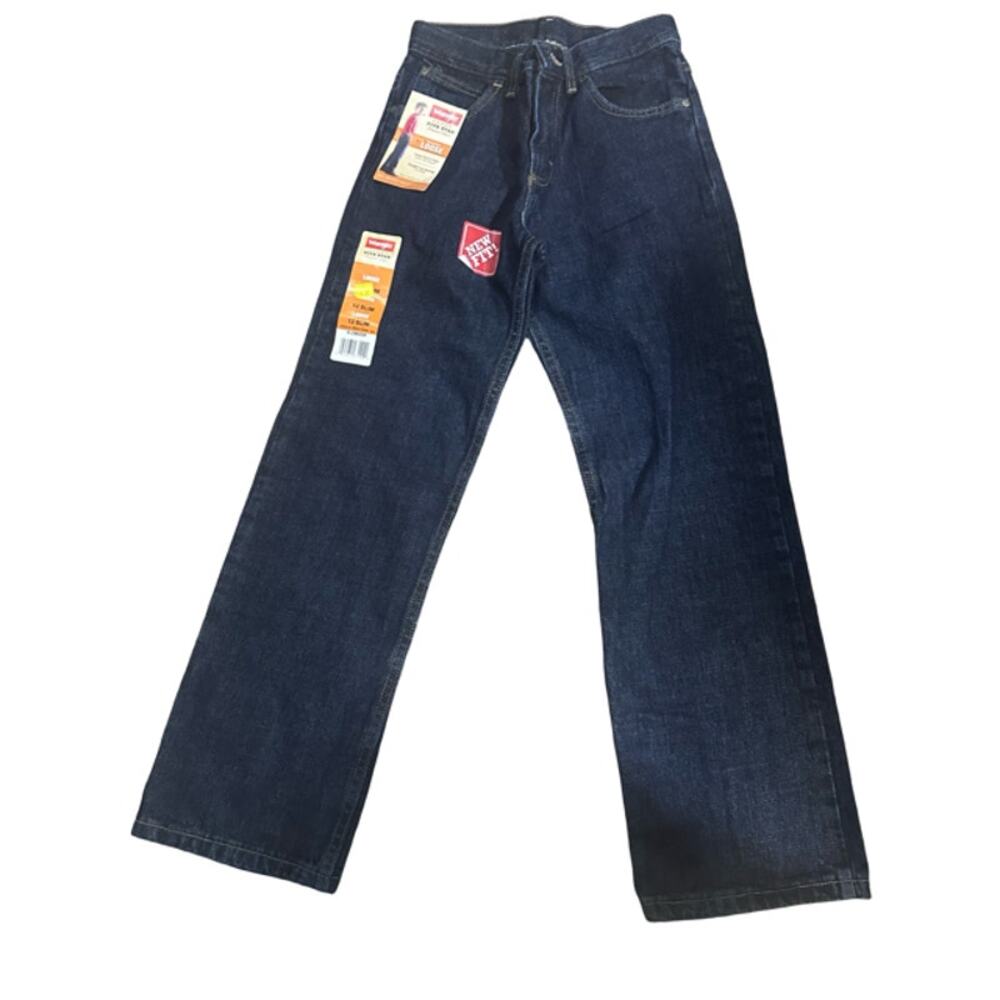 NWT Wrangler Jeans Size 12 Slim Dark Wash Straight Leg Denim